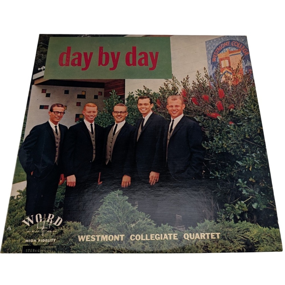 Westmont Collegiate Quartet Day By Day LP Stereo 1963 US World WST 8148 EX/VG